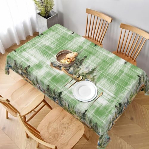 juniissl Camping Rectangle Tablecloth Washable 60x90 Inch Table Cover Decorative Table Cloth for Party Picnic Kitchen