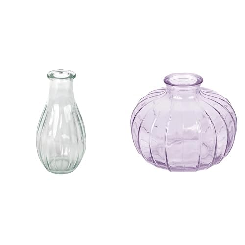 Talking Tables Clear Glass Bud Vase for flowers, s & Talking Tables Lilac Glass Bud Vase for flowers, s Table Decor Bundle