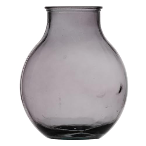 BigBuy Home Grey Recycled Glass Vase 29 x 29 x 36 cm