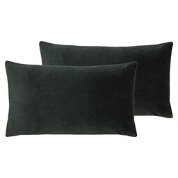 Evans Lichfield Sunningdale Polyester Filled Cushions (Twin Pack), Charcoal, 30 x 50cm