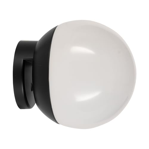 Eglo LED Mirror Light Cerveteri-E, Bathroom Lamp, Clip-On Light, Plastic in Black and White, Neutral IP44