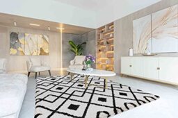 "Serdim Rugs Morrocan Berber Living Room Distorted Checkered Design Shaggy Area Rugs, Stone, 80x150cm (2'6""x5'0"")"