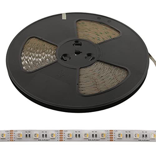 Blaupunkt RGB 25m LED Strip – Special Mood Light Tape – Multicolor RGB + Warm White 3000K – Professional and High Quality 60 LEDs/Meter – Ideal as Living Room, Kitchen, Party, Mirror Lighting