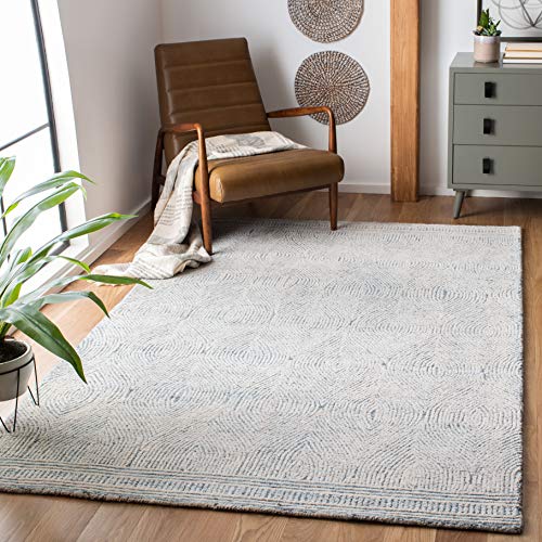 Safavieh Contemporary Rug for Living Room, Dining Room, Bedroom - Abstract Collection, Short Pile, in Black and Ivory, 91 X 152 cm
