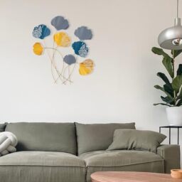Hand-Painted Decorative Metal Wall Accessory, 76 x 5 x 70 cm, 100% Metal (0.8 mm), Unique Colour Variations for Stylish Home Decor