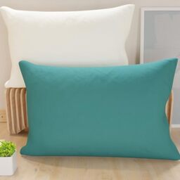 PETTI Artigiani Italiani - Pair of Pillow Cases 70 x 50 cm in Microfibre, Cushions Bedroom Furniture, Sofa, Set of 2 Cushion Covers, Double Sided Pillowcase Tiffany White
