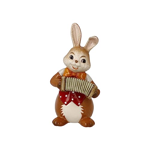 Goebel 66-845-78-1 Rabbit Figurine Cheeky Musician Made of Stoneware 4 x 6 x 8 cm