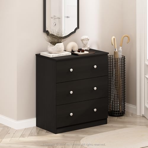 Furinno FRANS Simple Design Console Table with 3 Drawers for Entryway, Living Room, Americano