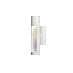 Konstsmide Outdoor Wall Light Mains Powered/Udine Down/LED High Power 1 x 12 W Lamp/Clear Acrylic/Aluminium/IP44/Outside Light White