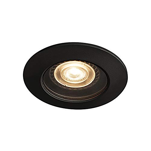 SLV VARU QPAR51 DL recessed Ceiling Light/Lighting for Walls, Paths, entrances, LED Spotlight Outdoor, recessed Light Outdoor, Garden lamp, Ceiling Spotlight / GU10 IP20/IP65 5W Black