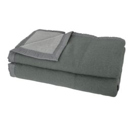Poyet Motte - Aubisque Wool Blanket - Charcoal Grey/Mouse Grey, Anthracite/Souris, 240x180 cm