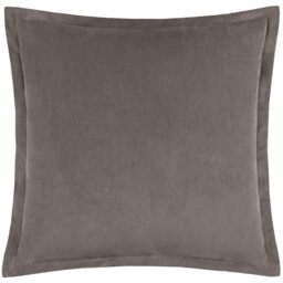 Yard Merton Velvet Polyester Filled Cushion (Taupe, 55 x 55 cm)