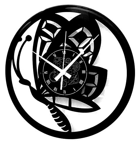 Instant Karma Clocks - Butterfly Wall Clock – Silent No-Ticking – Perfect for Bedroom, Office, Studio, Kitchen, Living Room - Modern Design Unique Decoration
