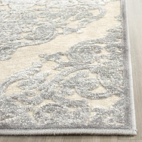 Safavieh Transitional Indoor Woven Runner Area Rug, Paradise Collection, PAR348, in Grey / Multi, 66 X 244 cm for Living Room, Bedroom or Any Indoor Space
