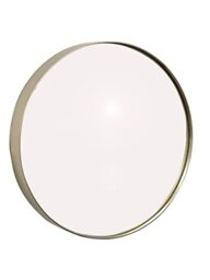 ASPECT Studio Round Wood Accent Wall Mirror/Vanity Mirror/Bathroom Mirror (80.5 dia x 4 cm, Champagne Silver)