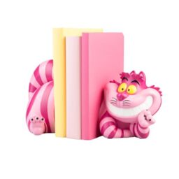 Grupo Erik Disney Alice In Wonderland Bookends - Cheshire Cat Figure, Gifts - Cheshire Cat Figurine - 12.2 x 13 x 12.4 & 12 x 15 x 15.6cm Book Ends for Shelves, Resin Book End, Room Decor, New Home Gifts
