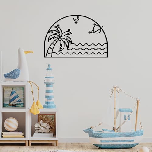 Stylish Black Decorative Metal Wall Accessory, 70 x 47 cm, 100% Metal (1.5 mm Thick), Easy Wall Mounting, Perfect for Modern Home Decor