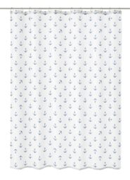 "Kleine Wolke ""Anchor Shower Curtain, Polyester, Dark Blue, 200 x 180 x 0.02 cm"