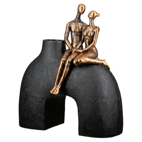 Casablanca Vase Movement – Resin – Black – Metallic Look – Width 23 cm – Man – Woman Shape