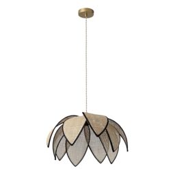 OSRAM Decor Rattan Lotus Pendant Light 480mm E27 Brown