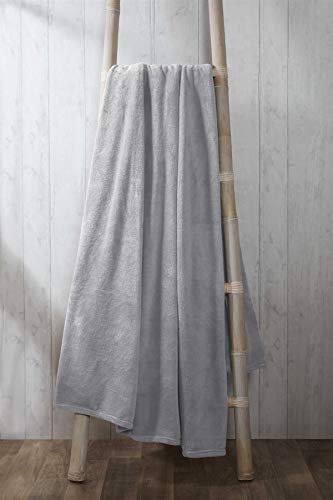 Rapport Super Soft Coral Fleece Silver 200x240cm Blanket Throwover Sofa Accessory