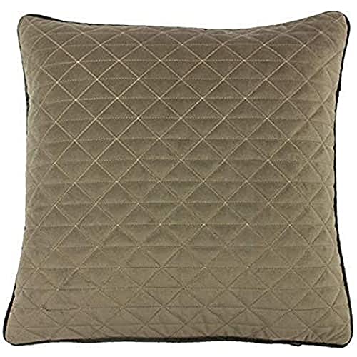 "Riva Home Quartz Polyfilled Cushion, Polyester, Taupe/Charcoal Grey, 45 x 45cm (18"" x 18"")"