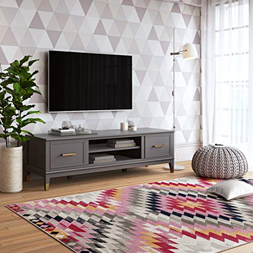 DHP Westerleigh TV Stand, 65 Inch, Graphite Grey