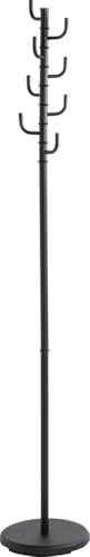 HAKU Coat rack, black, metal coat rack – Dimensions: H 170 x Ø 29 cm, Style: Modern