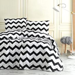 WELL HOME MOBILIARIO & DECORACIÓN Quilt 250 x 200 cm Black White