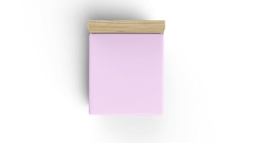 Premium Ranforce Single XL Fitted Sheet, 100% Cotton, 100 x 200 + 40 cm, Lilac, Soft & Breathable, Perfect for Cosy Bedrooms and Stylish Decor