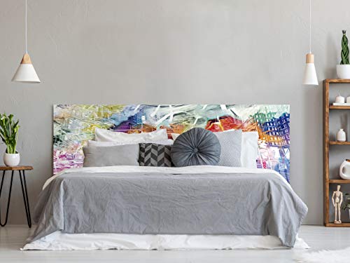 Oedim Digital Print PVC Headboard - Colourful City 150 x 60 cm - Original and Economic Headboard