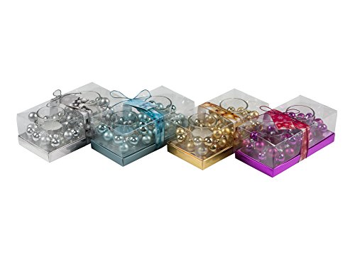 No brand 98869 Christmas Candle Glass Multi-Coloured 5.5 cm x 5 cm