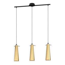 Eglo Pendant Lamp Pinto Gold, 3-Light Suspension
