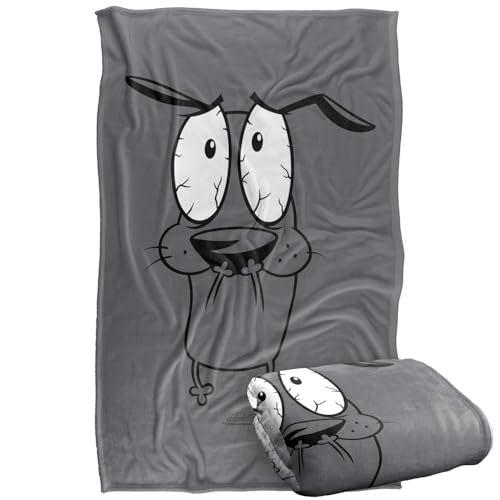 Courage The Cowardly Dog Scared Silky Touch Super Soft Throw Blanket 91 x 147 Cm