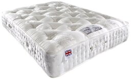 Imperial Mattress Organic 2000 Pocket Sprung Deep Tufted Mattress, White, 12-Inch, Full Size