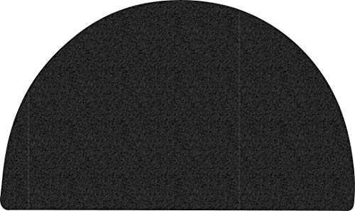 Nicoman Easy-Clean & Dirt-Trapper Barrier Half Circle Moon Doormat|Non-Shedding & Jet-Washable Outdoor Spaghetti Doormats (Black, 70x44cm)