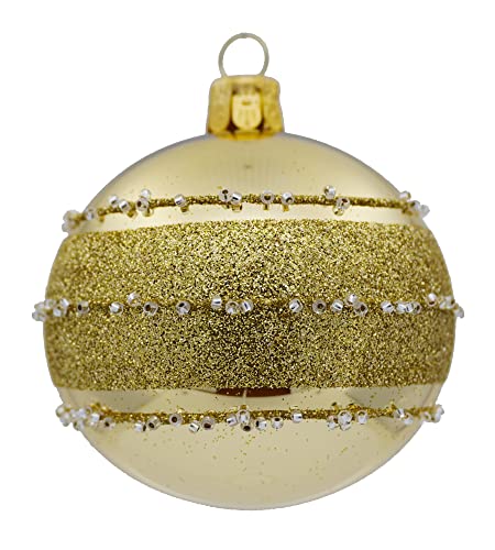 Set of 6 ornamental balls (Ø 7 cm) in hand-blown glass for Christmas tree