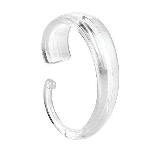 "iDesign ""C"" Bathroom Shower Curtain Hook, Clear, Pack of 12"