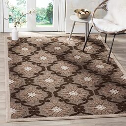 Safavieh Traditonal Indoor Woven Rectangle Area Rug, Cottage Collection, COT922, in Light Brown / Brown, 122 X 183 cm for Living Room, Bedroom or Any Indoor Space