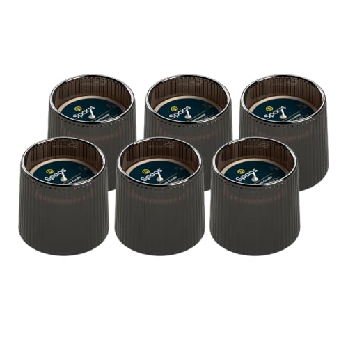 Spaas 6 Festive Pop Unscented Candles, 27 Hours, Velour Brown