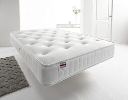 Aspire Beds Natural Quad Comfort Breathable Aspire-Cool Touch Luxury Tufted Sleep Surface Bonnell Sprung Mattress, 5ft King Size