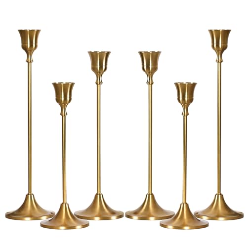 Candlestick Holders,Taper Candle Holder for Candlesticks Brass Candelabra Candle Holder Vintage Candle Stick Candle Holder for Fireplace Party Dining Home