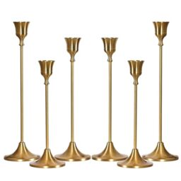 Candlestick Holders,Taper Candle Holder for Candlesticks Brass Candelabra Candle Holder Vintage Candle Stick Candle Holder for Fireplace Party Dining Home