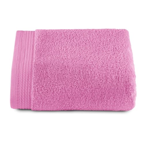 RIZO Top Towel - Set of 1 Shower Towel - Bath Towels - 100% Combed Cotton - 600 g/m2 - Measure 70 x 140 cm - Mauve