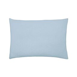 Cotton Gauze Pillowcase 50 x 75 cm Tendresse Heure Bleue, Essix, Blue