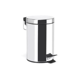 MSV Stainless Steel Pedal Bin, Silver, 5 Litre