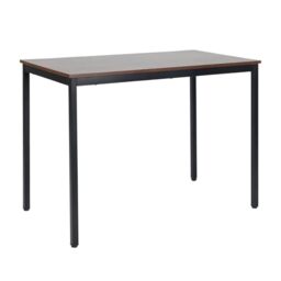 Relaxdays dining table, for 4 people, kitchen table HWD: 76x110x60 cm, dining & kitchen, up to 80 kg, brown/black