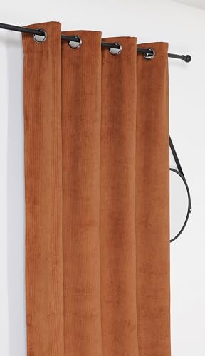 Linder Alberta Thermal Insulated Blackout Curtain 140 x 260 cm Orange