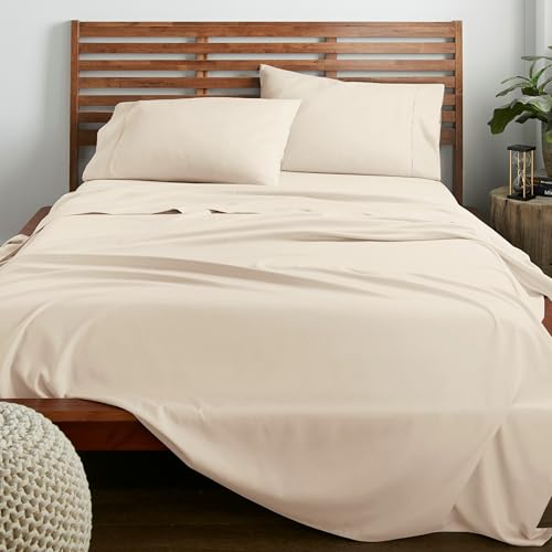 American Home Collection Full Size Sheet Set - Ultra-Soft Microfiber 15-Inch Deep Pocket - Wrinkle Free and Fade Resistant (Ivory)