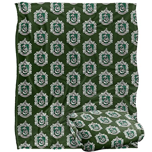 HARRY POTTER Slytherin Crest 2 Officially Licensed Silky Touch Super Soft Throw Blanket 152 x 127 cm
